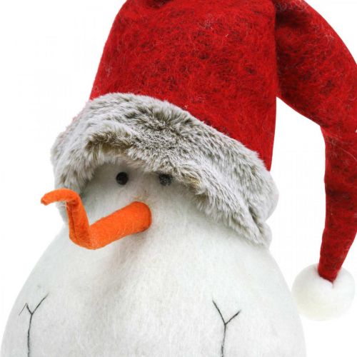 Floristik24 Deco snögubbe med hatt Adventsdekoration Julfigur H38cm