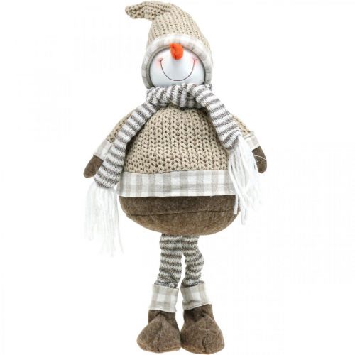 Floristik24 Deco snögubbe med mössa och halsduk Julfigur H44cm