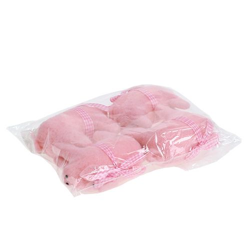 Floristik24 Dekorativ grisrosa 11,5 cm 4st