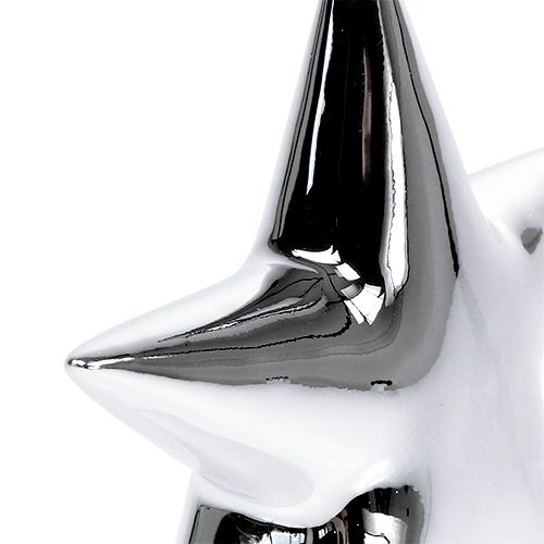 Floristik24 Deco stjärna silver stående 12cm 2st