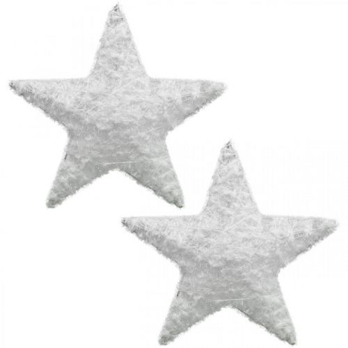 Juldekorationsstjärna Juldekorationsstjärna vit H20cm 4st