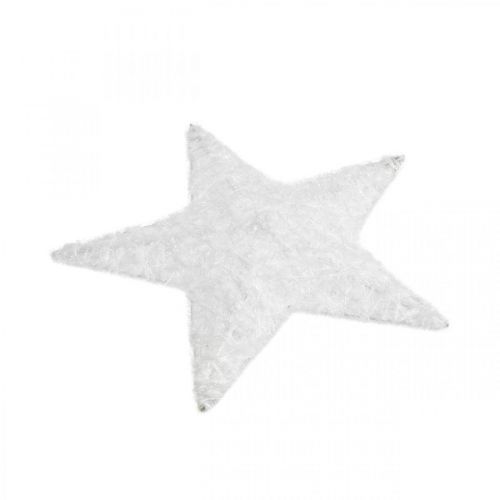 Artikel Juldekorationsstjärna Juldekorationsstjärna vit H15cm 6st