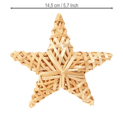 Artikel Dekorativa stjärnor julgransdekorationer rottingstjärnor 14,5 cm 3 stycken