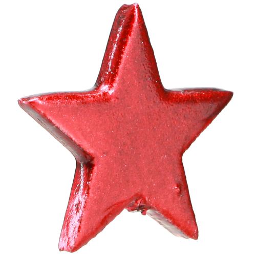 Artikel Dekorativa stjärnor Röd Metallic Scatter Dekoration – 2nd Choice – Ø5cm 36 st