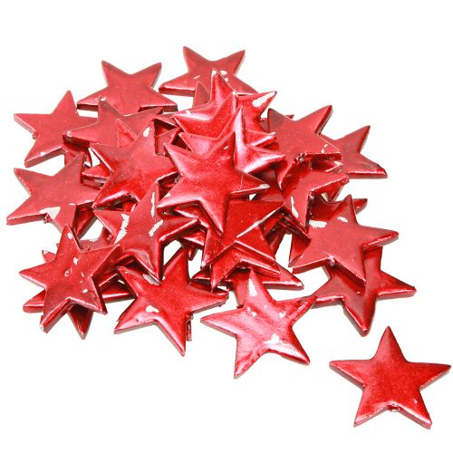 Artikel Dekorativa stjärnor Röd Metallic Scatter Dekoration – 2nd Choice – Ø5cm 36 st