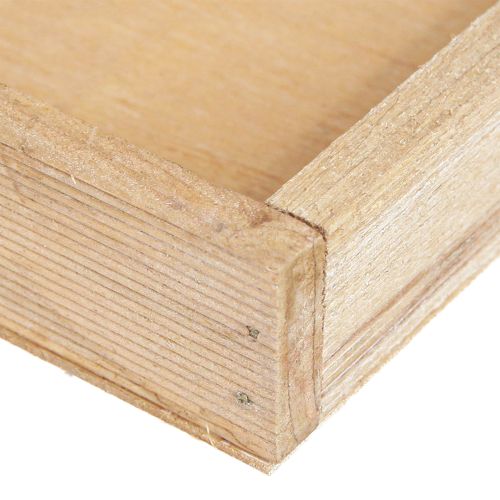 Artikel Dekorbricka avlång träbricka natur 42×14×3cm 3st