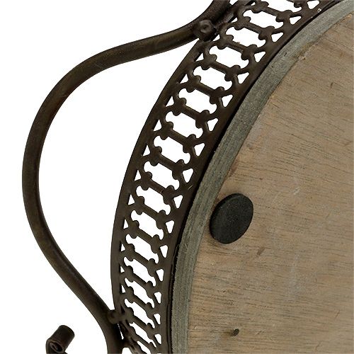 Artikel Dekorativ bricka oval 23cm x 17,5cm x 7,5cm brun
