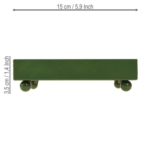 Artikel Dekorativ bricka fyrkantig metallbricka grön 15×15cm 2 st