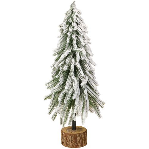 Floristik24 Dekorativ julgransfot snötäckt med bark Ø20cm H50cm