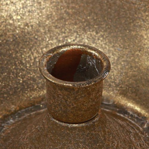 Floristik24 Dekorativ kopp med ljusstake guld pinne ljusstake antik Ø17cm