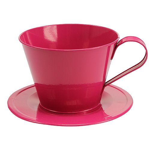 Floristik24 Dekorativ kopp rosa Ø16cm H11cm