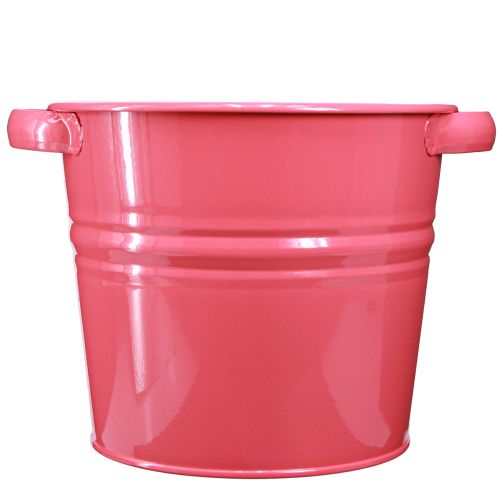 Artikel Dekorativa kruka rosa metall blomkruka handtag 31x26x 21,5cm