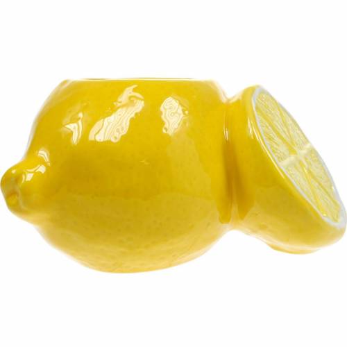 Floristik24 Dekorativ kruka citronvas citrusfrukt keramisk sommardekoration