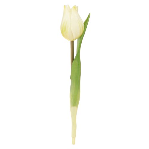 Artikel Dekorativa Tulpaner Konstgjorda Blommor Vit Kräm 20cm 6 st