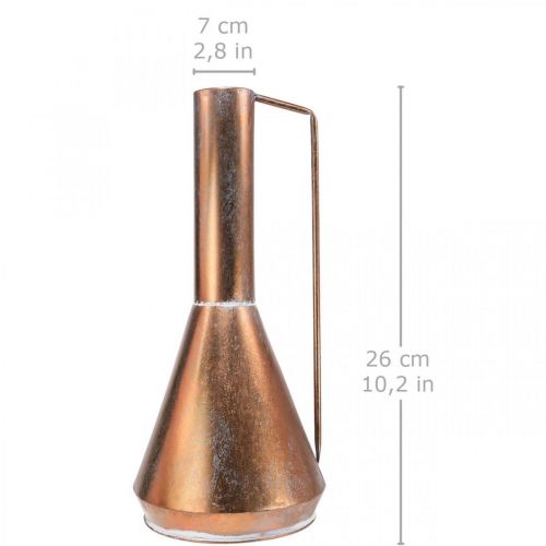 Artikel Dekorativ vas vintage dekorativ kanna kopparfärgad metall Ø26cm H58cm