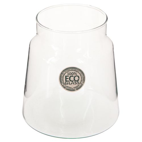 Artikel Dekorativ vas glas blomvas transparent Ø14cm H15cm