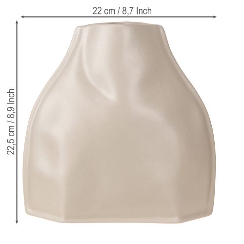 Artikel Dekorativ vas Keramik Grå Modern Keramik Dekoration 22×9×22,5 cm