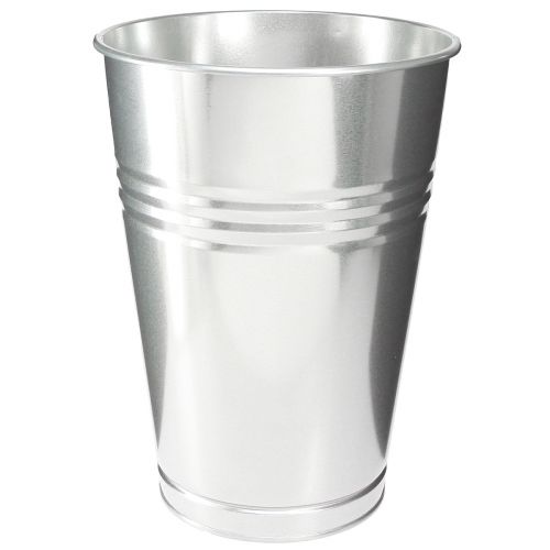 Artikel Dekorativ vas metall konisk hög vas silver H34cm vas 11L