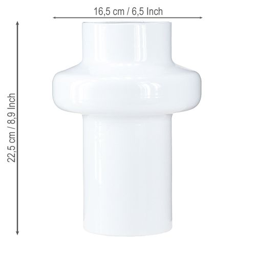 Artikel Dekorativ Vas Metall Vas Dekoration Kräm Vit Ø16,5cm H23,5cm