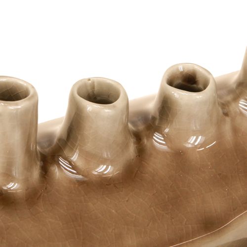 Artikel Dekorativ Vas Båt Keramik Vas Brun 23×8,5cm H11cm