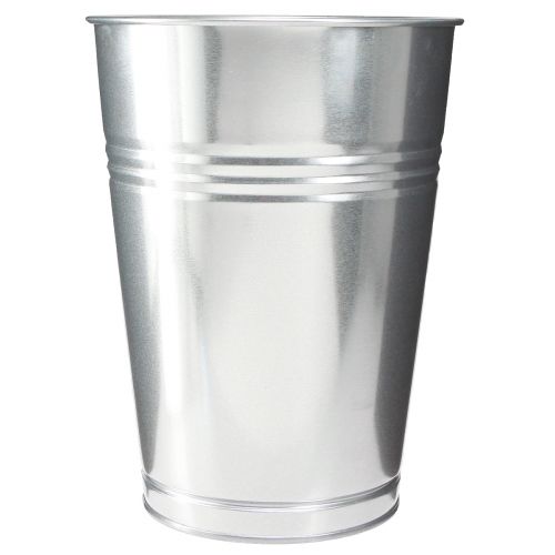 Artikel Dekorativ vas för torr dekoration metallvas silver H30cm 7,5l