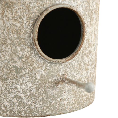 Artikel Dekorativ fågelholk metall hängande dekoration i antik Ø15cm H21cm