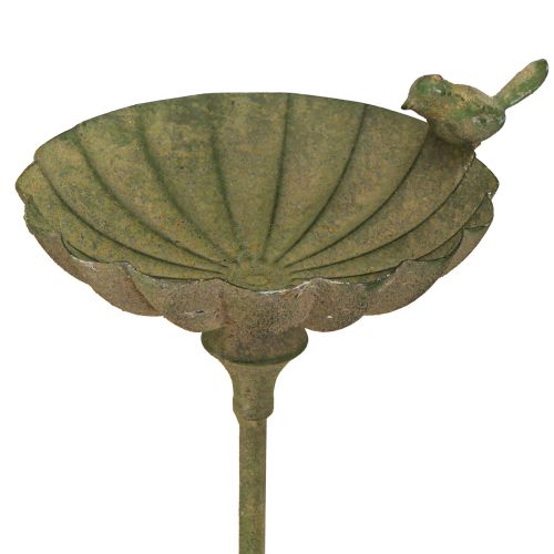 Artikel Dekorativ fågelbadskål Metall Antik Grön Ø16,5cm H34,5cm