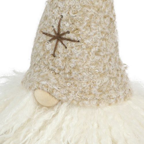 Artikel Dekorativ tomtehatt av filt bordsdekoration brun beige H28cm 2 st