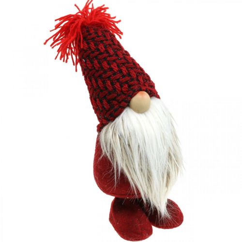 Deco Gnome Skägg Jul Gnome Deco Figur Röd H30cm