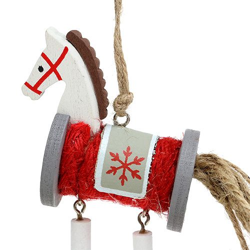 Floristik24 Dekorativ hängare rödvit 20 cm 6st