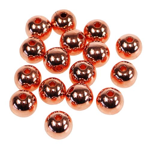 Floristik24 Dekorpärlor koppar metallic 14mm 35 st