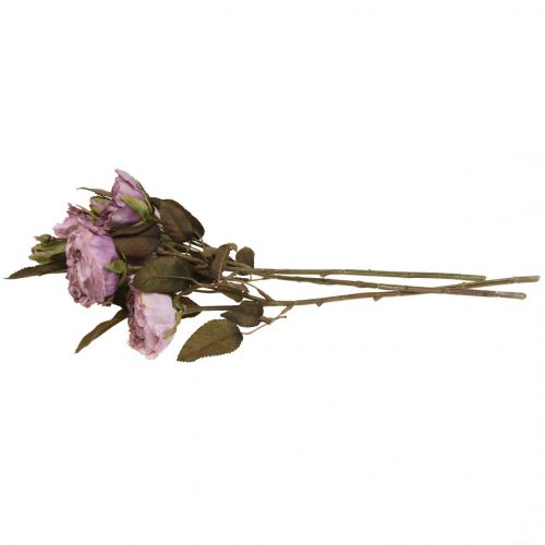 Floristik24 Deco rosbukett konstgjorda blommor rosbukett violett 45cm 3st