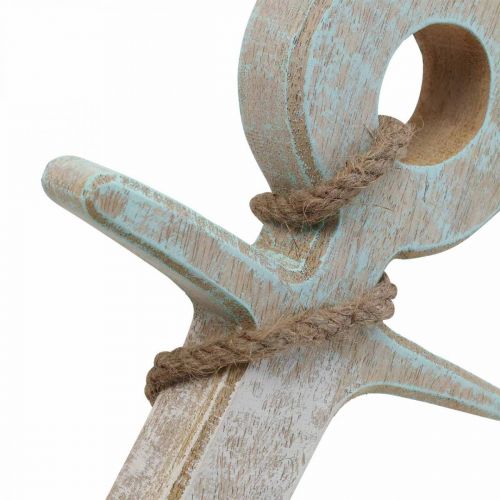 Artikel Anchor Deco Wood Maritime Deco Vit Blå 24,5cmx14,5cm