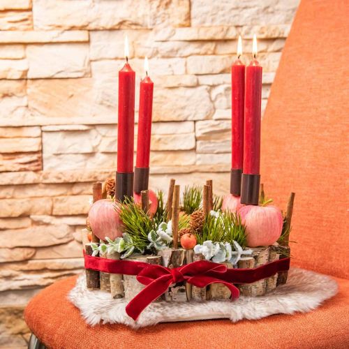 Floristik24 Deco äppelrosa, gul äkta touch 6,5cm 6st