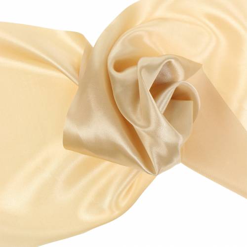 Floristik24 Satin band bord band champagne 200mm 10m