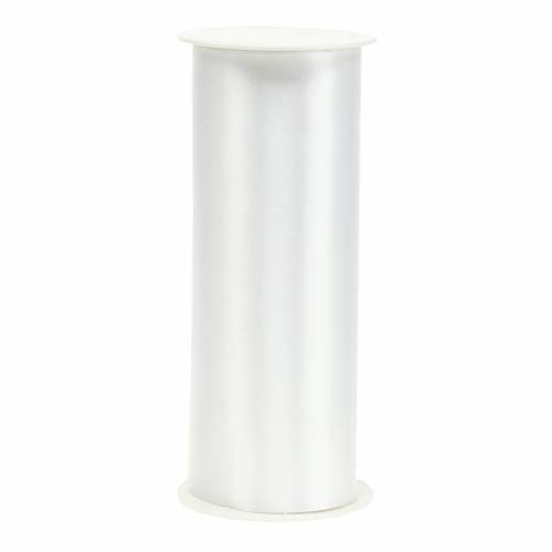 Floristik24 Satinband bordsband vit 200mm 10m