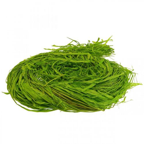 Dekorativ raffia för hantverk Naturlig raffia bast äppelgrön 200g