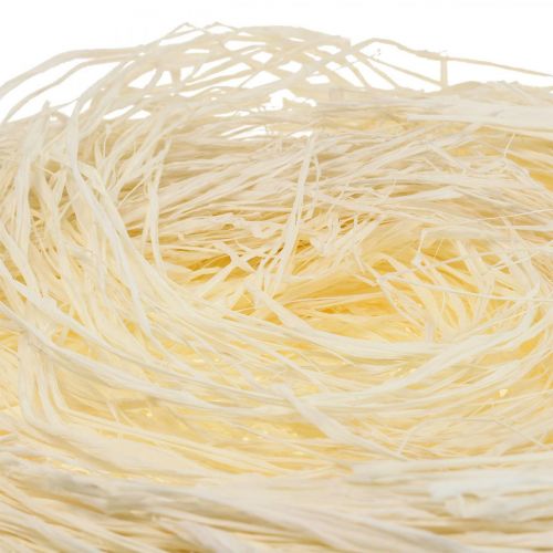 Artikel Dekorativ raffia för hantverk Raffia raffia naturlig raffia blekt 200g