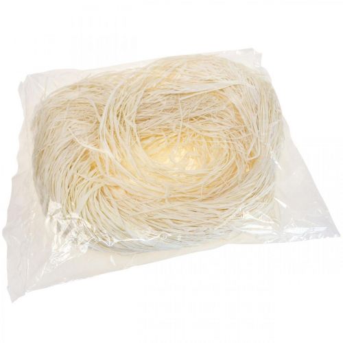 Artikel Dekorativ raffia för hantverk Raffia raffia naturlig raffia blekt 200g
