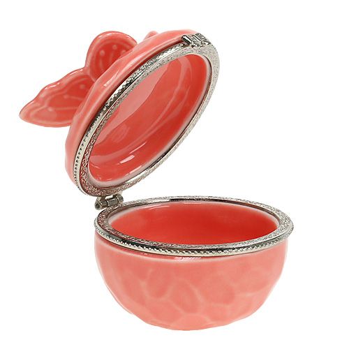 Floristik24 Dekorlåda med fjärilslax Ø6cm H6cm