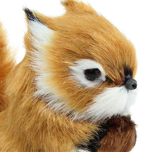 Floristik24 Dekorativ ekorre ljusbrun 8,5 cm