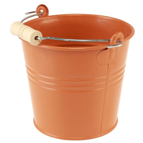 Artikel Dekorativ hink metallkruka orange brun Ø16cm H14,5cm 1,6L