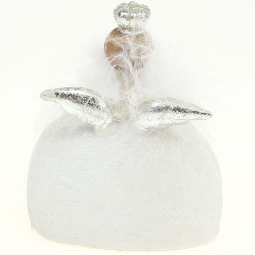 Floristik24 Deco ängelvit, silver 15,5 cm 2st