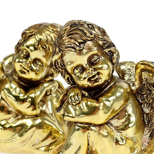 Artikel Dekorativ ängel sittande guld, blank 9cm 4st