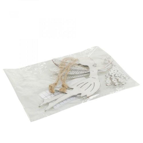 Artikel Dekorativ fe fönsterdekoration vårmetall vit tomte 15×10cm 2 st