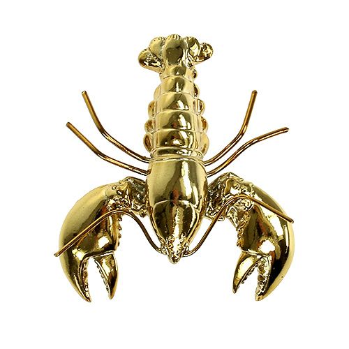 Floristik24 Dekorativ figur hummer 8cm guld