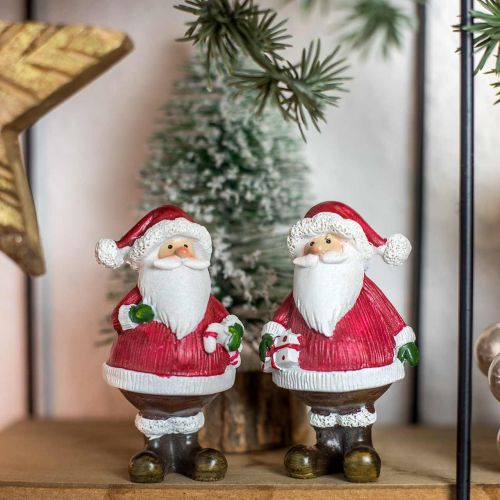 Floristik24 Deco figur jultomte med godis käpp/present H8,5cm 4st