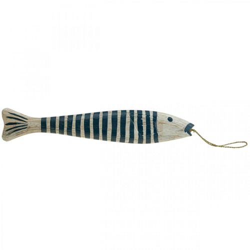 Floristik24 Deco fisk trä Träfisk att hänga upp Mörkblå H57,5cm
