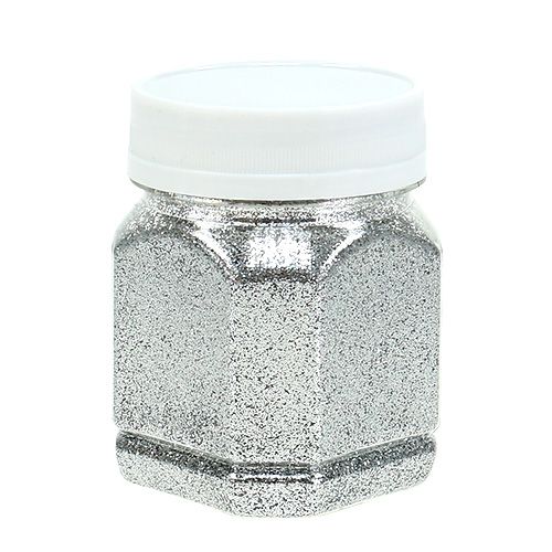 Floristik24 Dekorativ glitter silver 115g