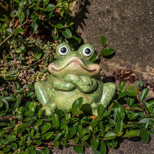 Floristik24 Keramiskt grodpar, keramiskt grodpar, sommardekoration 14cm 2st